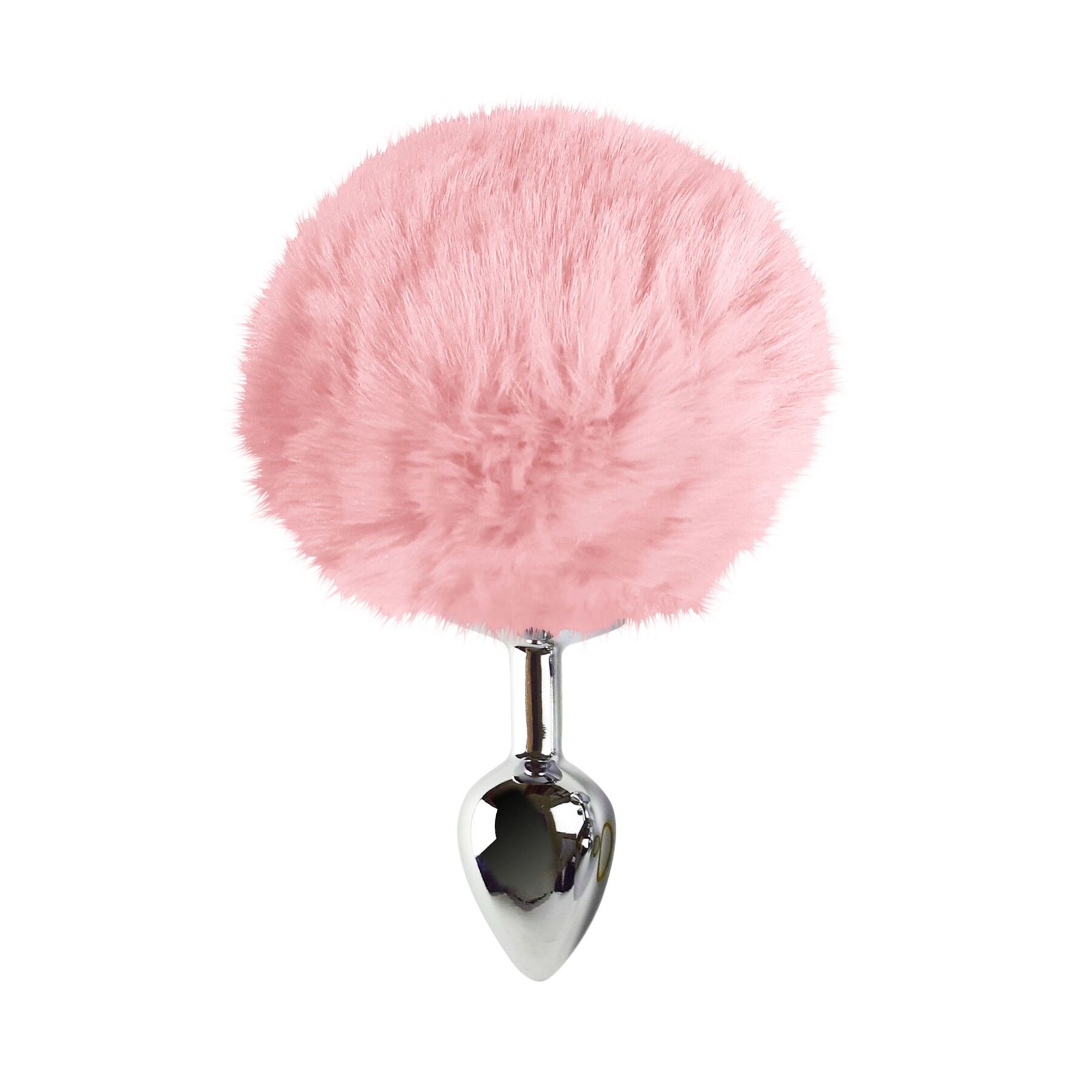 Металева анальна пробка М Art of Sex - Metal Butt plug Rabbit Tail Soft pink, діаметр 3,4 см - Зображення 2