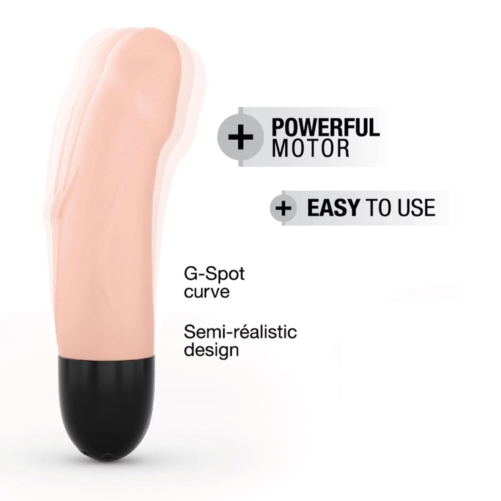 Вібратор Dorcel Real Vibration S Flesh 2.0, діаметр 3,7см, перезаряджається, для точки G - Зображення 2
