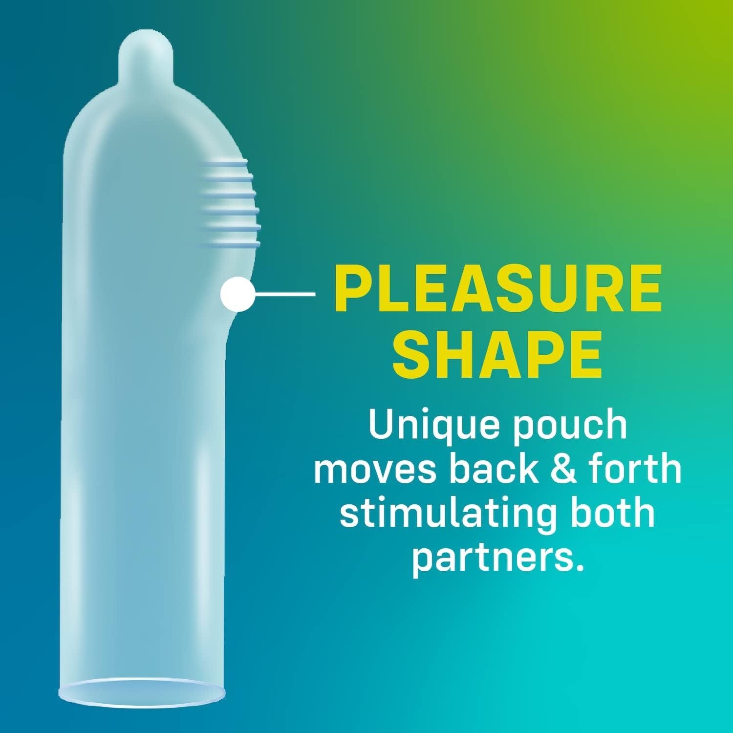 Набір презервативів ONE Pleasure Plus, 100 шт, з ребристою ділянкою на кінці, паковання-тубус - Зображення 4
