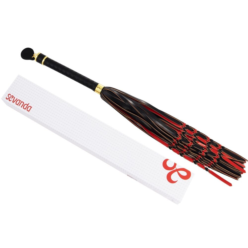 Флогер LOCKINK SEVANDA Red & Black Braided Tail Flogger - Зображення 7