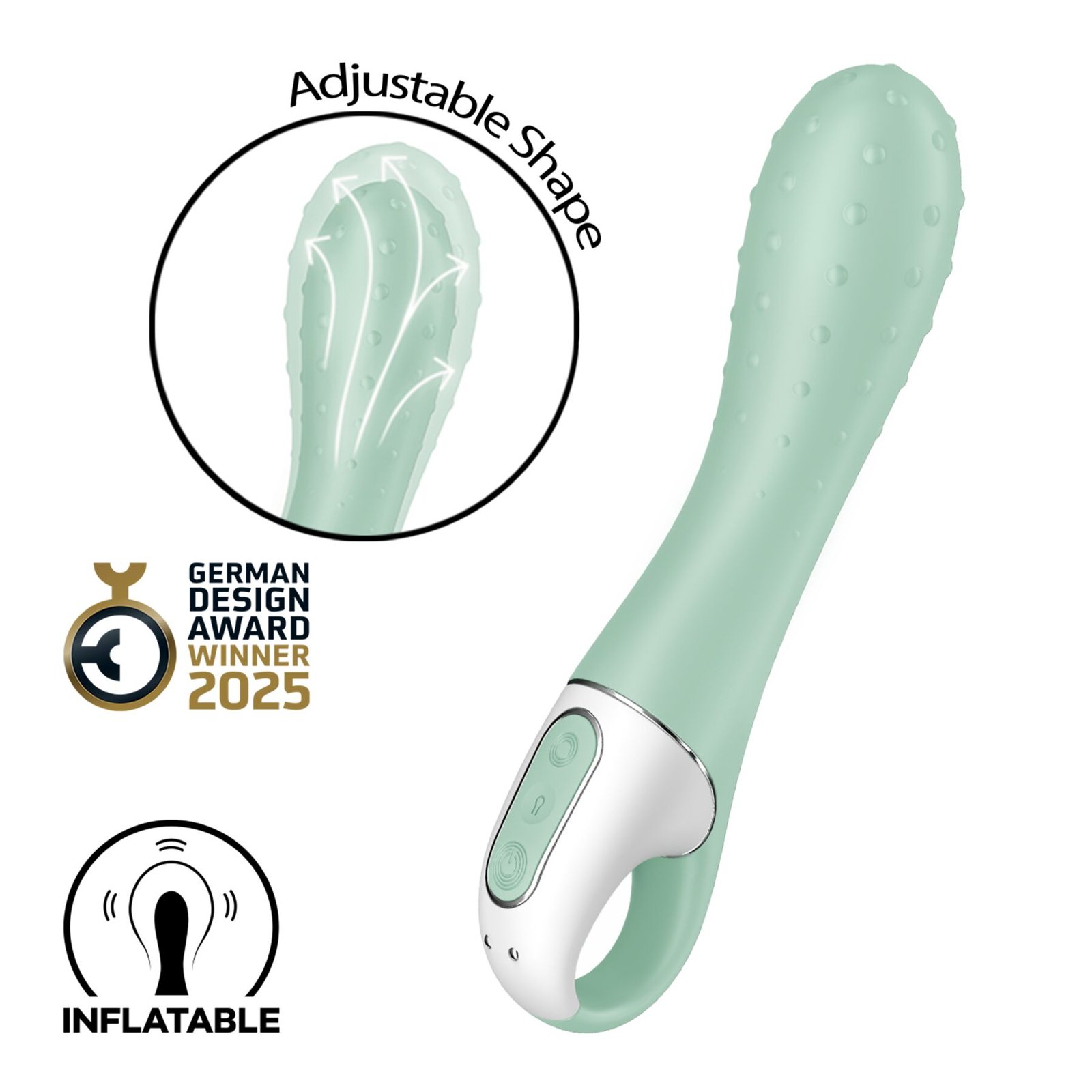 Вібратор точки G Satisfyer Air Pump Vibrator 3, надувається, 12 режимів вібрації
