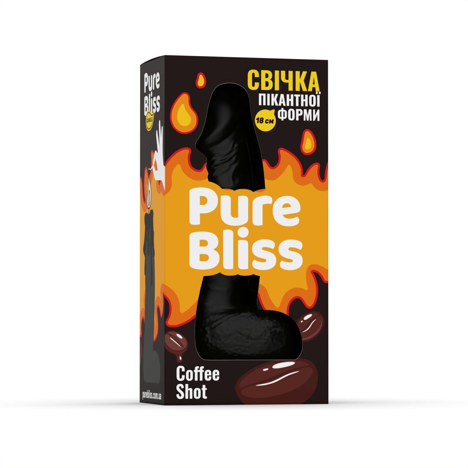 Ароматна свічка пікантної форми Pure Bliss Black Coffee Shot (Кава) 18 см - Зображення 6